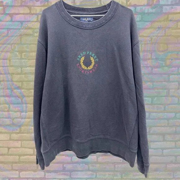 Vintage Fred Perry Sweatshirt, Unisex Sweater, Size 2XL - Picture 1 of 5